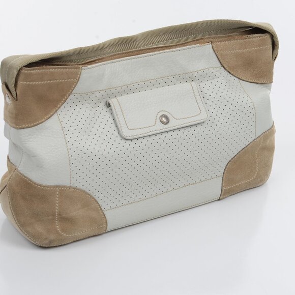 Prada Sport (Linea Rossa) Calf Leather and Suede Shoulder Bag - Picture 1 of 13